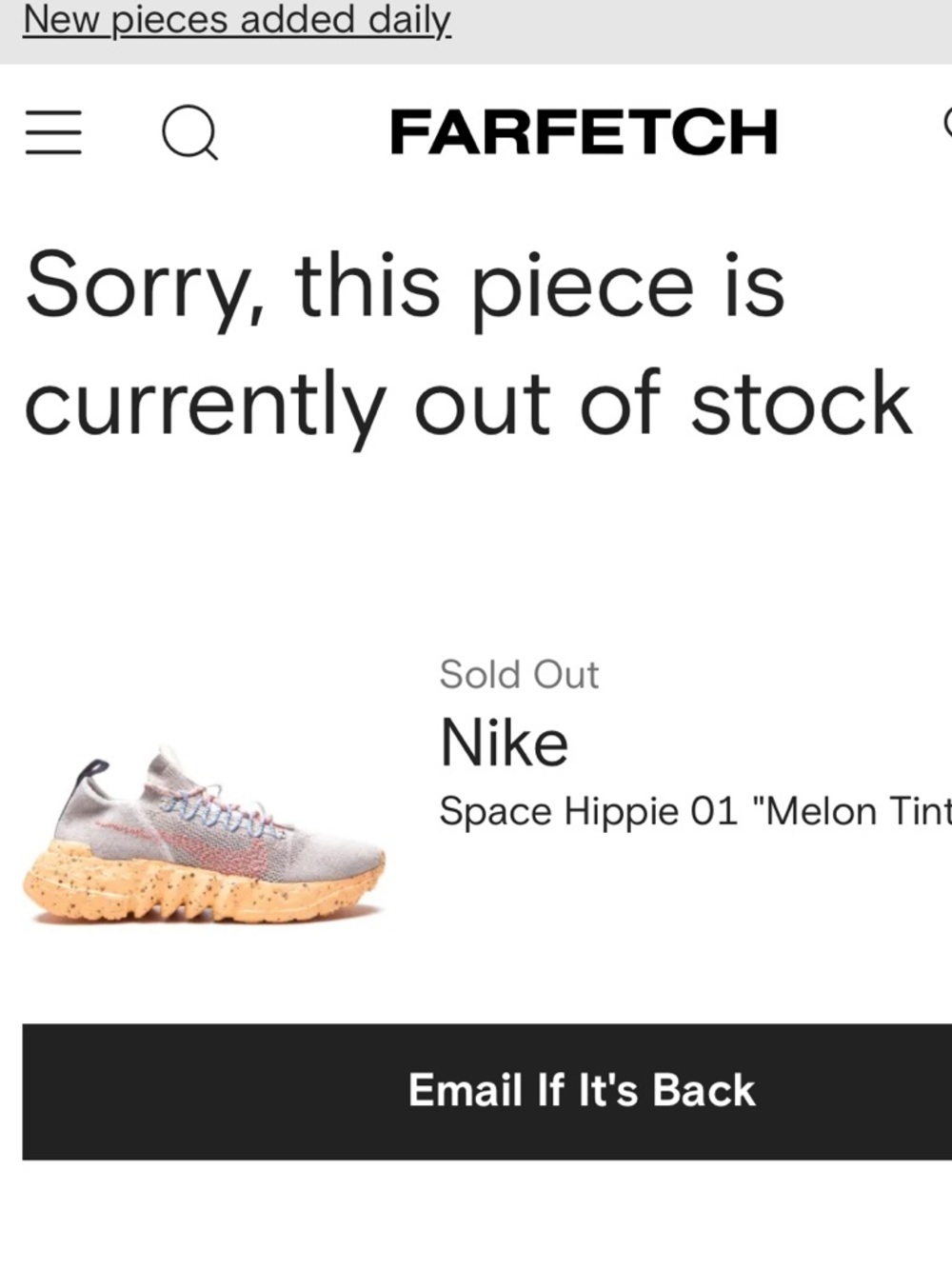 Nike Space Hippie 01 'Melon Tint' Knit Sneaker Size 7 - Picture 2 of 7